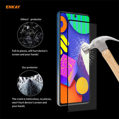 10 PCS ENKAY Hat-Prince Full Glue 0.26mm 9H 2.5D Tempered Glass Full Coverage Film, For Samsung Galaxy F62(10 PCS), For Xiaomi Redmi Note 9T (10 PCS), For Xiaomi Redmi 9T (10 PCS), For Xiaomi Redmi K40 (10 PCS)