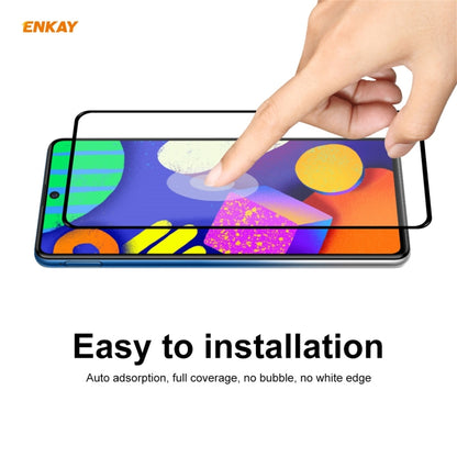 10 PCS ENKAY Hat-Prince Full Glue 0.26mm 9H 2.5D Tempered Glass Full Coverage Film, For Samsung Galaxy F62(10 PCS), For Xiaomi Redmi Note 9T (10 PCS), For Xiaomi Redmi 9T (10 PCS), For Xiaomi Redmi K40 (10 PCS)