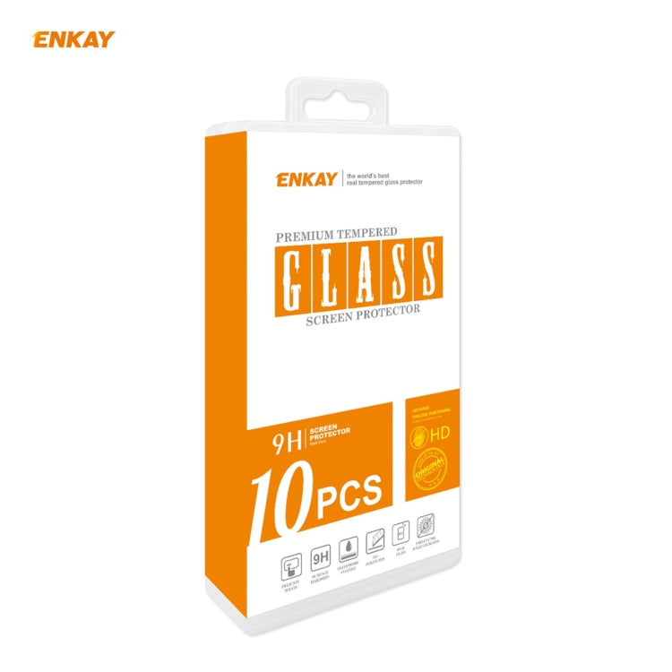 10 PCS ENKAY Hat-Prince Full Glue 0.26mm 9H 2.5D Tempered Glass Full Coverage Film, For Samsung Galaxy F62(10 PCS), For Xiaomi Redmi Note 9T (10 PCS), For Xiaomi Redmi 9T (10 PCS), For Xiaomi Redmi K40 (10 PCS)