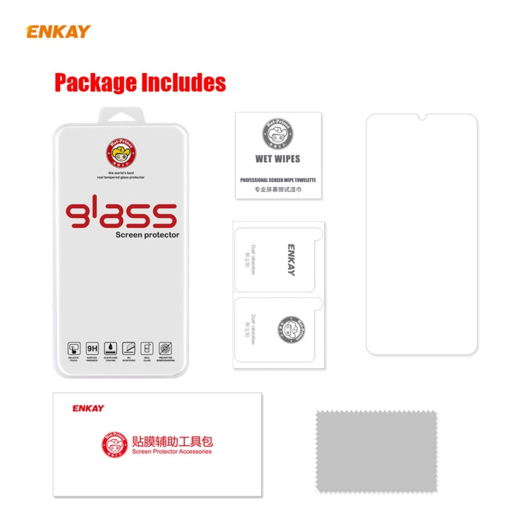 ENKAY Hat-Prince 0.26mm 9H 2.5D Curved Edge Tempered Glass Film, For Xiaomi Redmi 9T, For Xiaomi Redmi Note 9T, For Xiaomi Redmi K40 / K40 Pro / K40 Pro+, For Samsung Galaxy A52 5G, For Samsung Galaxy A72 5G, For Samsung Galaxy F62