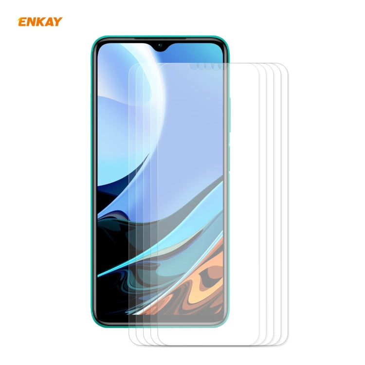 5 PCS ENKAY Hat-Prince 0.26mm 9H 2.5D Curved Edge Tempered Glass Film, For Xiaomi Redmi 9T, For Xiaomi Redmi Note 9T, For Xiaomi Redmi K40 / K40 Pro / K40 Pro+, For Samsung Galaxy A52 5G, For Samsung Galaxy A72 5G, For Samsung Galaxy F62