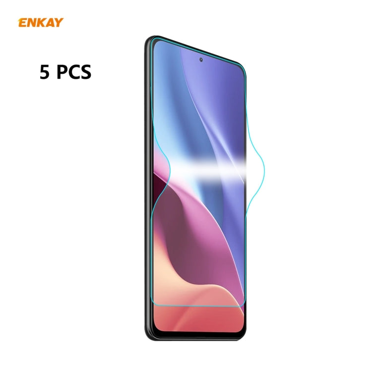 5 PCS ENKAY Hat-Prince 0.1mm 3D Full Screen Protector Explosion-proof Hydrogel Film, For Samsung Galaxy A52 5G, For Samsung Galaxy A72 5G, For Xiaomi Redmi 9T, For Xiaomi Redmi Note 9T, For Xiaomi Redmi K40 / K40 Pro / K40 Pro+