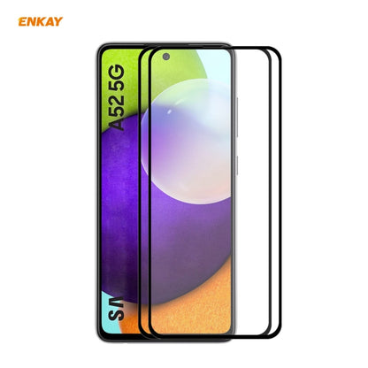 2 PCS ENKAY Hat-Prince Full Glue 0.26mm 9H 2.5D Tempered Glass Full Coverage Film, For Samsung Galaxy A32 5G(2 PCS), For Samsung Galaxy A52 5G, For Samsung Galaxy A72 5G(2pcs)