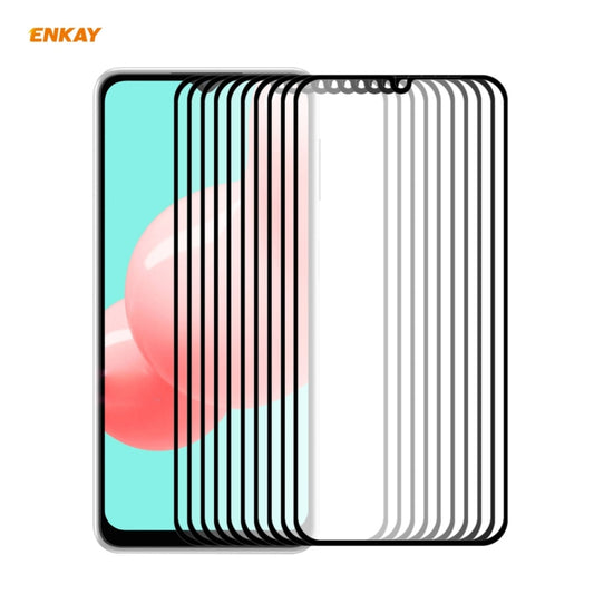 10 PIÈCES ENKAY Hat-Prince Film de protection en verre trempé 0,26 mm 9H 2,5D à colle complète et à couverture totale, pour Samsung Galaxy A32 5G (10 PIÈCES), pour Samsung Galaxy A52 5G (10 PIÈCES), pour Samsung Galaxy A72 5G (10 PIÈCES)