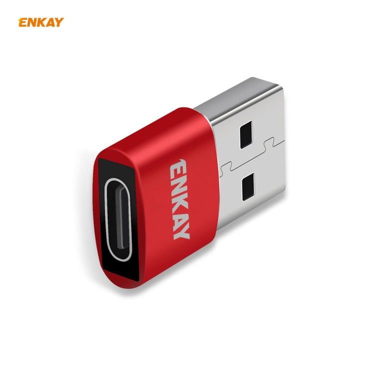 ENKAY ENK-AT105 USB Male to FemaleType-C Aluminium Alloy Adapter Converter, Support Quick Charging & Data Transmission, ENKAY ENK-AT105 Black, ENKAY ENK-AT105 Red, ENKAY ENK-AT105 Gold, ENKAY ENK-AT105 Rose Gold