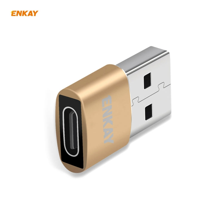 ENKAY ENK-AT105 USB Male to FemaleType-C Aluminium Alloy Adapter Converter, Support Quick Charging & Data Transmission, ENKAY ENK-AT105 Gold, ENKAY ENK-AT105 Rose Gold, ENKAY ENK-AT105 Black, ENKAY ENK-AT105 Red