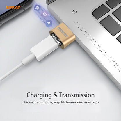 ENKAY ENK-AT105 USB Male to FemaleType-C Aluminium Alloy Adapter Converter, Support Quick Charging & Data Transmission, ENKAY ENK-AT105 Black, ENKAY ENK-AT105 Red, ENKAY ENK-AT105 Gold, ENKAY ENK-AT105 Rose Gold
