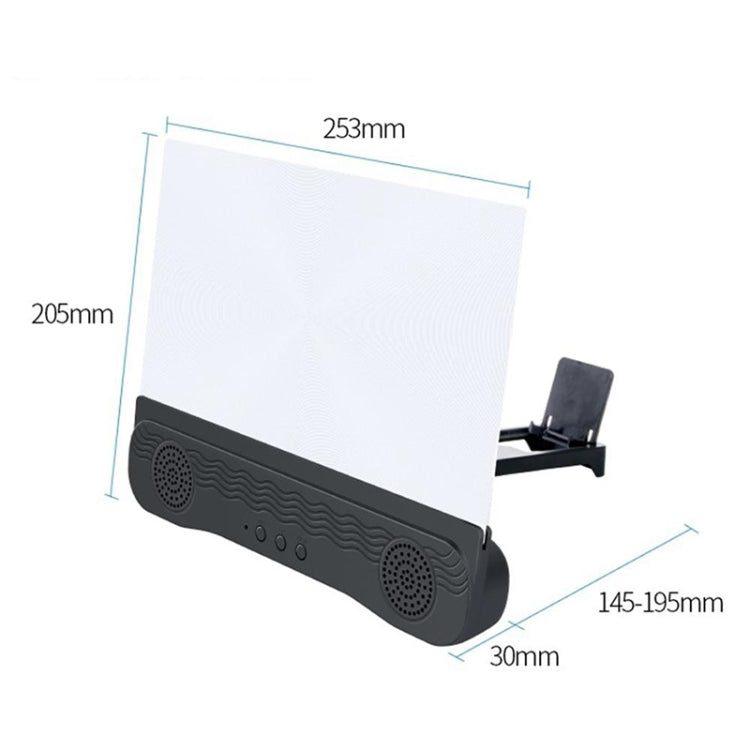 K9 Anti-Ultraviolet Bluetooth Speaker 14 Inch HD Mobile Phone Screen Amplifier Holder Emergency Power Supply