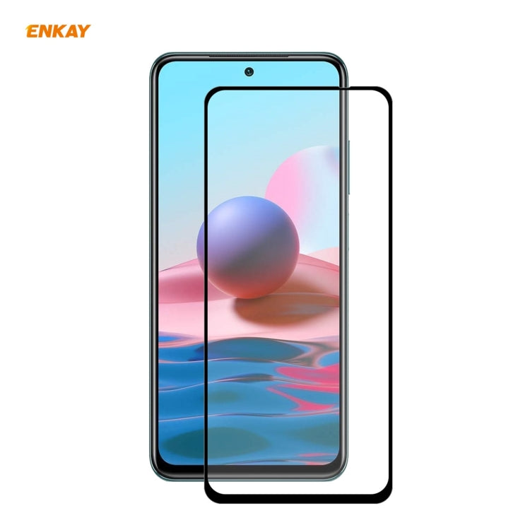 ENKAY Hat-Prince Full Glue 0.26mm 9H 2.5D Tempered Glass Full Coverage Film, For Redmi Note 10 / Note 10S, For Redmi Note 10 Pro / Note 10 Pro Max, For OnePlus 9 / 9R, For Huawei P50 (1 PC)