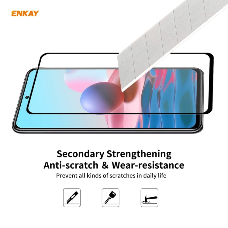 ENKAY Hat-Prince Full Glue 0.26mm 9H 2.5D Tempered Glass Full Coverage Film, For Redmi Note 10 / Note 10S, For Redmi Note 10 Pro / Note 10 Pro Max, For OnePlus 9 / 9R, For Huawei P50 (1 PC)