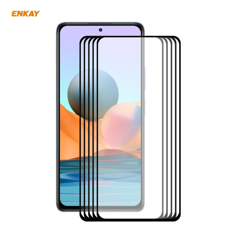 5 PCS ENKAY Hat-Prince Full Glue 0.26mm 9H 2.5D Tempered Glass Full Coverage Film, For Redmi Note 10 / Note 10S, For Redmi Note 10 Pro / Note 10 Pro Max, For OnePlus 9 / 9R, For Huawei P50 (5 PCS)