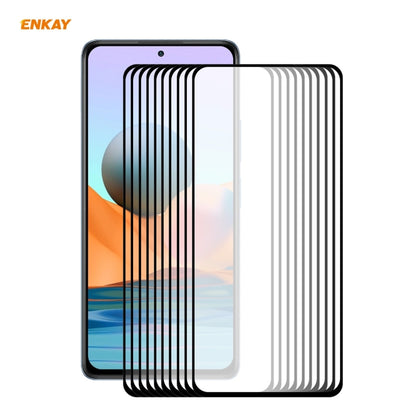 10 PCS ENKAY Hat-Prince Full Glue 0.26mm 9H 2.5D Tempered Glass Full Coverage Film, For Redmi Note 10 / Note 10S, For Redmi Note 10 Pro / Note 10 Pro Max, For OnePlus 9 / 9R, For Huawei P50