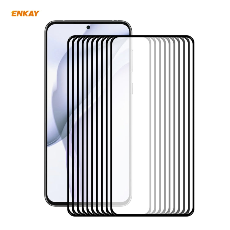 10 PCS ENKAY Hat-Prince Full Glue 0.26mm 9H 2.5D Tempered Glass Full Coverage Film, For Redmi Note 10 / Note 10S, For Redmi Note 10 Pro / Note 10 Pro Max, For OnePlus 9 / 9R, For Huawei P50