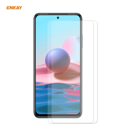 2 PCS ENKAY Hat-Prince 0.26mm 9H 2.5D Curved Edge Tempered Glass Film, For Redmi Note 10 / Note 10S, For Redmi Note 10 Pro / Note 10 Pro Max, For OnePlus 9 / 9R, For Huawei P50