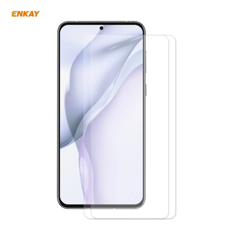 2 PCS ENKAY Hat-Prince 0.26mm 9H 2.5D Curved Edge Tempered Glass Film, For Redmi Note 10 / Note 10S, For Redmi Note 10 Pro / Note 10 Pro Max, For OnePlus 9 / 9R, For Huawei P50