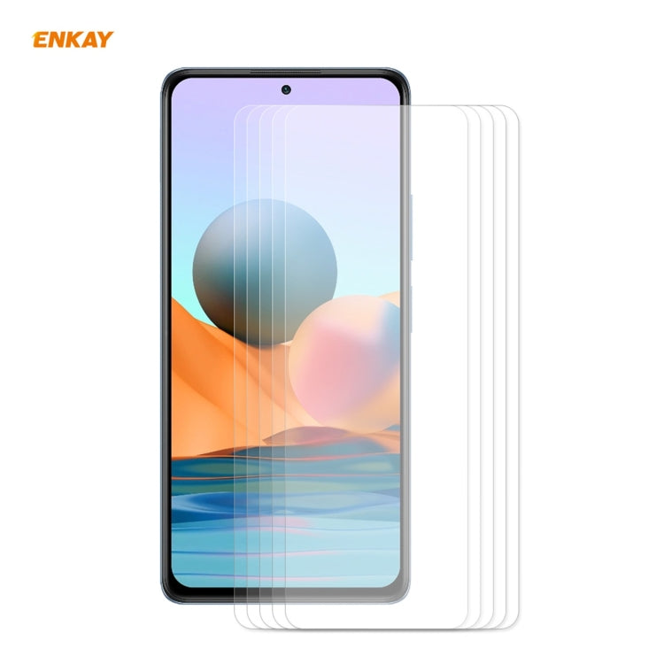 5 PCS ENKAY Hat-Prince 0.26mm 9H 2.5D Curved Edge Tempered Glass Film, For Redmi Note 10 / Note 10S, For Redmi Note 10 Pro / Note 10 Pro Max, For OnePlus 9 / 9R, For Huawei P50