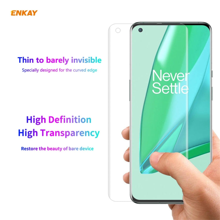 Pour OnePlus 9 Pro ENKAY Hat-Prince Film de protection d'écran souple incurvé PET 3D plein écran avec courbure à chaud HD, 1 pièce, 2 pièces, 5 pièces, 10 pièces