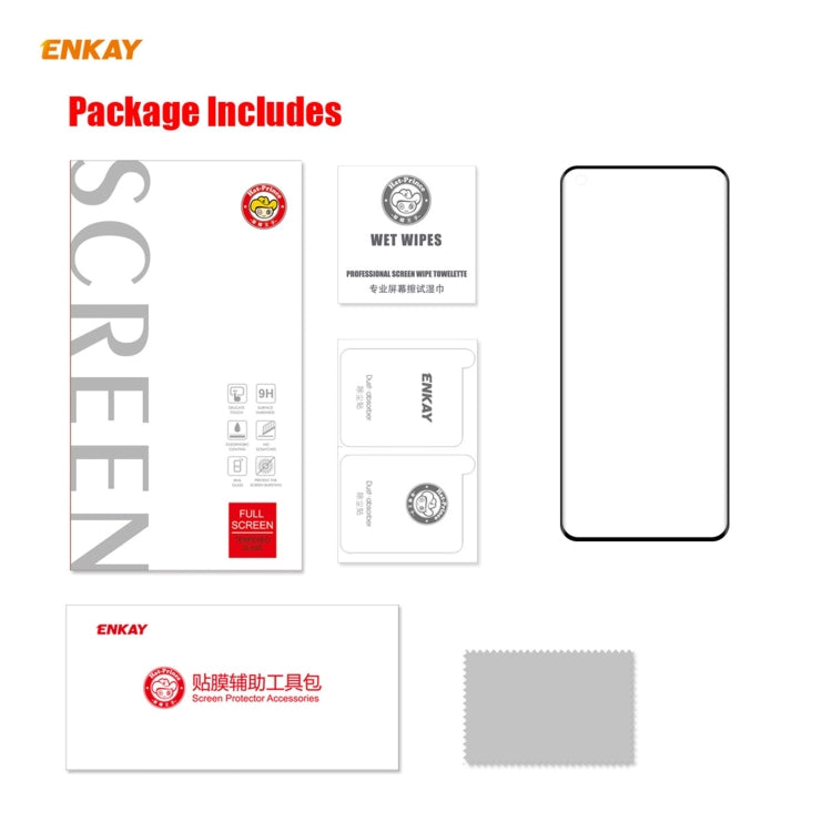 For OnePlus 9 Pro ENKAY Hat-Prince 0.26mm 9H 3D Explosion-proof Full Screen Curved Heat Bending Tempered Glass Film, 1 PCS, 2 PCS, 5 PCS