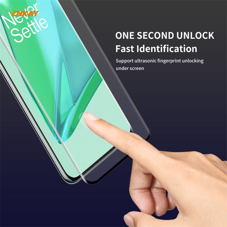 For OnePlus 9 Pro ENKAY Hat-Prince 0.26mm 9H 3D Explosion-proof Full Screen Curved Heat Bending Tempered Glass Film, 1 PCS, 2 PCS, 5 PCS
