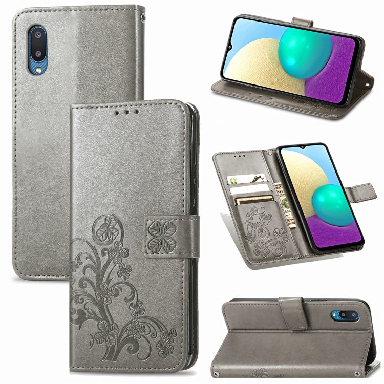 Four-leaf Clasp Embossed Buckle Mobile Phone Protection Leather Case with Lanyard & Card Slot & Wallet & Bracket Function, For Samsung Galaxy A02, For Xiaomi Redmi Note 10 4G, For Google Pixel 5A, For OPPO A93 5G, For LG Stylo 7, For Motorola E7 Power ...