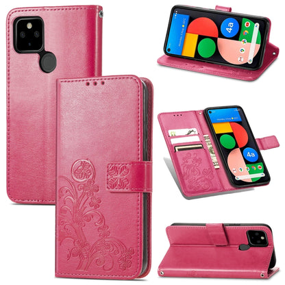 Four-leaf Clasp Embossed Buckle Mobile Phone Protection Leather Case with Lanyard & Card Slot & Wallet & Bracket Function, For Samsung Galaxy A02, For Xiaomi Redmi Note 10 4G, For Google Pixel 5A, For OPPO A93 5G, For LG Stylo 7, For Motorola E7 Power ...