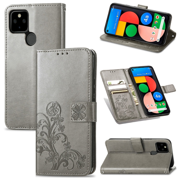 Four-leaf Clasp Embossed Buckle Mobile Phone Protection Leather Case with Lanyard & Card Slot & Wallet & Bracket Function, For Samsung Galaxy A02, For Xiaomi Redmi Note 10 4G, For Google Pixel 5A, For OPPO A93 5G, For LG Stylo 7, For Motorola E7 Power ...