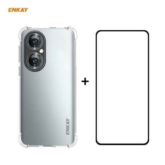 Hat-Prince ENKAY Clear TPU Shockproof Case Soft Anti-slip Cover + 0.26mm 9H 2.5D Full Glue Full Coverage Tempered Glass Protector Film, For Huawei P50, For Redmi K40 / K40 Pro / K40 Pro+, For Redmi Note 10 4G / Note 10S                                 ...