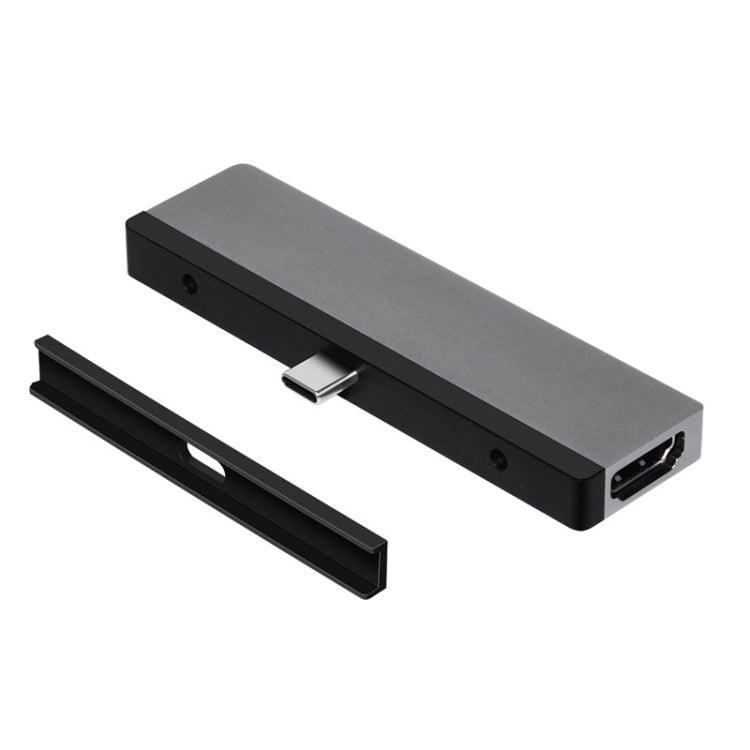 6 in 1 Type-C to HDMI/PD/USB3.0/Audio/SD&TF Card Reader HUB Converter for iPad Pro, 6 in 1