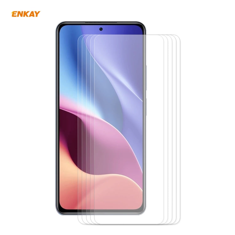 5 PCS ENKAY Hat-Prince 0.26mm 9H 2.5D Curved Edge Tempered Glass Film, For Xiaomi Poco F3, For Xiaomi 11X / 11X Pro / 11i
