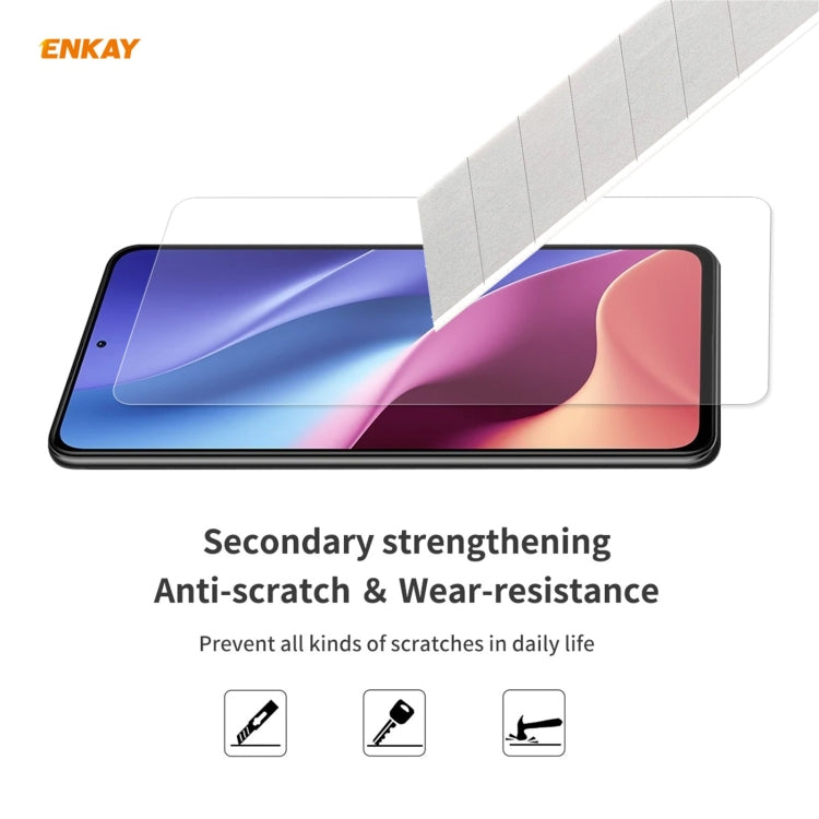 5 PCS ENKAY Hat-Prince 0.26mm 9H 2.5D Curved Edge Tempered Glass Film, For Xiaomi Poco F3, For Xiaomi 11X / 11X Pro / 11i