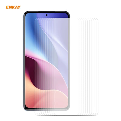 10 PCS ENKAY Hat-Prince 0.26mm 9H 2.5D Curved Edge Tempered Glass Film, For Xiaomi Poco F3, For Xiaomi 11X / 11X Pro / 11i