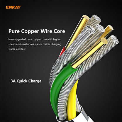 ENKAY Hat-Prince 20W PD Type-C + QC 3.0 USB Fast Charging Travel Charger Power Adapter with Fast Charge Data Cable, US Plug, With 8 Pin Cable, With Type-C Cable, With Micro USB Cable