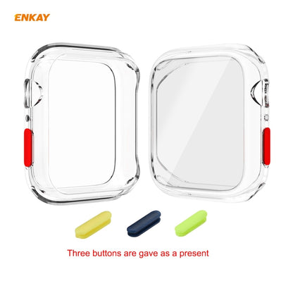 ENKAY Hat-prince Full Coverage TPU Case + Tempered Glass Protector for Apple Watch Series 6 / 5 / 4 / SE 40mm, For Apple Watch Series 6 / 5 / 4 / SE 40mm
