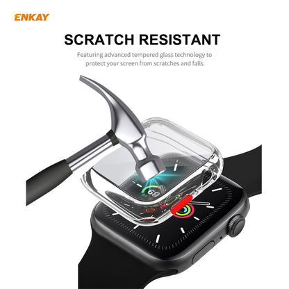 ENKAY Hat-prince Full Coverage TPU Case + Tempered Glass Protector for Apple Watch Series 6 / 5 / 4 / SE 40mm, For Apple Watch Series 6 / 5 / 4 / SE 40mm