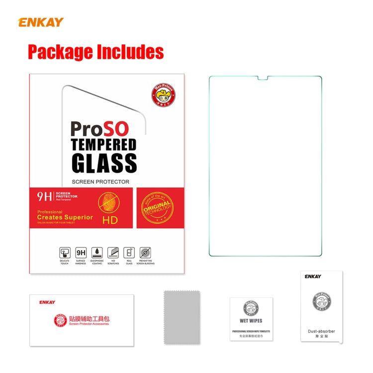 ENKAY Hat-Prince 0.33mm 9H Surface Hardness 2.5D Explosion-proof Tempered Glass Protector Film, For Lenovo Tab M10 Plus TB-X606F, For Lenovo Tab M10 HD (2nd Gen), For Lenovo Tab P11, For Lenovo Tab P11 Pro