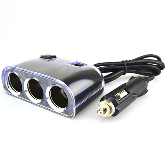 Adaptateur allume-cigare pour voiture, répartiteur 3 prises allume-cigare, double chargeur USB de voiture avec interrupteurs marche/arrêt, adaptateur répartiteur 12 V, 1505
