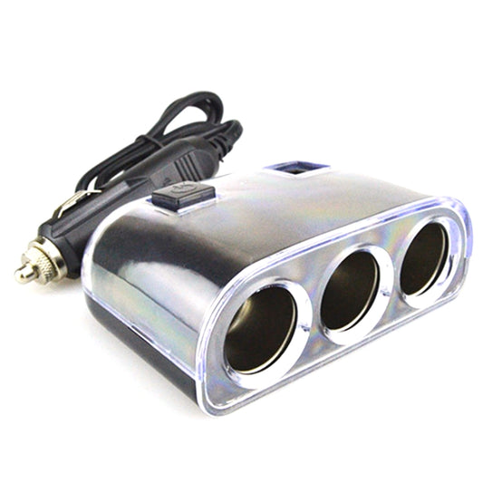 Adaptateur allume-cigare pour voiture, répartiteur 3 prises allume-cigare, double chargeur USB de voiture avec interrupteurs marche/arrêt, adaptateur répartiteur 12 V, 1505