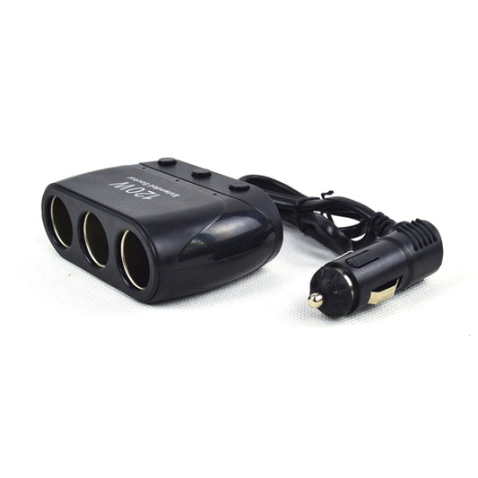 Adaptateur allume-cigare triple prise 12V/24V pour voiture