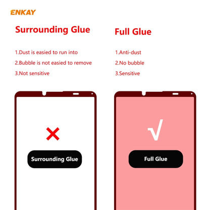 10 PCS ENKAY Hat-Prince Full Glue 0.26mm 9H 2.5D Tempered Glass Full Coverage Film, For Sony Xperia 10 III(10 PCS), For Sony Xperia 1 III(10 PCS)
