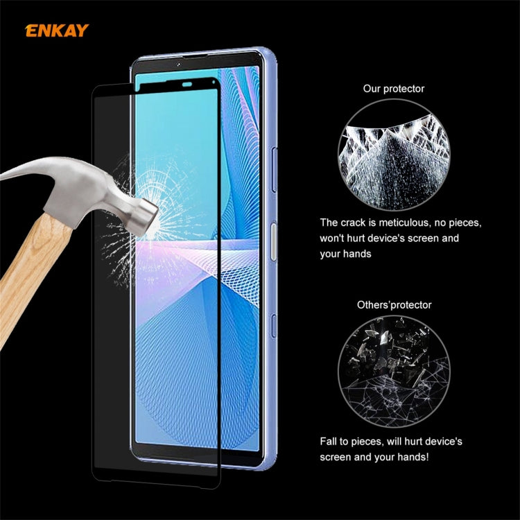 5 PCS ENKAY Hat-Prince Full Glue 0.26mm 9H 2.5D Tempered Glass Full Coverage Film, For Sony Xperia 10 III (5 PCS), For Sony Xperia 1 III (5 PCS), For Motorola Moto G10 / G20 / G30(5 PCS)