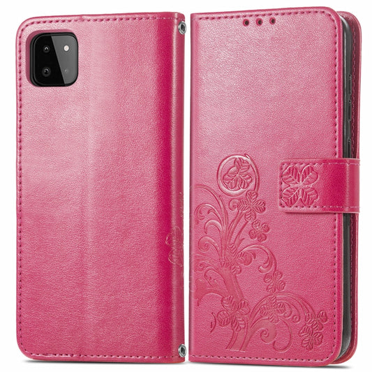 Four-leaf Clasp Embossed Buckle Mobile Phone Protection Leather Case with Lanyard & Card Slot & Wallet & Bracket Function, For Samsung Galaxy A22 5G, For Samsung Galaxy A22 4G, For Samsung Galaxy F62/M62, For Samsung Galaxy S21 FE, For OPPO A54  4G    ...
