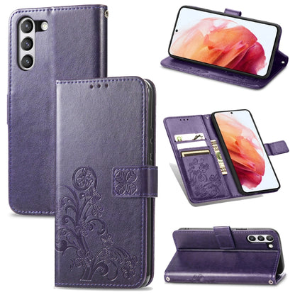 Four-leaf Clasp Embossed Buckle Mobile Phone Protection Leather Case with Lanyard & Card Slot & Wallet & Bracket Function, For Samsung Galaxy A22 5G, For Samsung Galaxy A22 4G, For Samsung Galaxy F62/M62, For Samsung Galaxy S21 FE, For OPPO A54  4G    ...