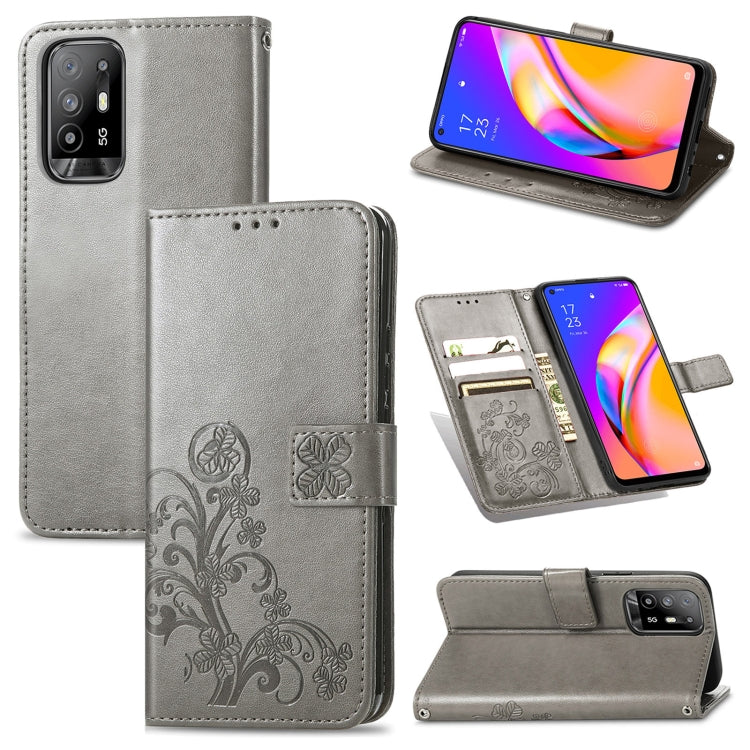 Four-leaf Clasp Embossed Buckle Mobile Phone Protection Leather Case with Lanyard & Card Slot & Wallet & Bracket Function, For Samsung Galaxy A22 5G, For Samsung Galaxy A22 4G, For Samsung Galaxy F62/M62, For Samsung Galaxy S21 FE, For OPPO A54  4G    ...