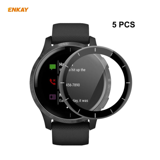 5 PCS ENKAY Hat-Prince 3D Full Screen Soft PC Edge + PMMA HD Screen Protector Film, For Venu 2 / Vivoactive 4 45mm (5 PCS), For Garmin Venu 2S / Vivoactive 4S 40mm (5 PCS), For Redmi Watch (5 PCS), For Huawei B6 (5 PCS)