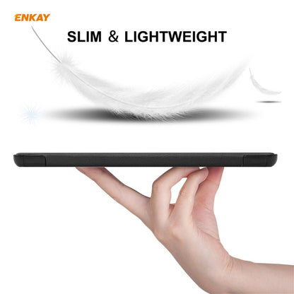 ENKAY PU Leather + Plastic Case with Three-folding Holder for Huawei MatePad T8 / Honor Tablet X7, For Huawei MatePad T8