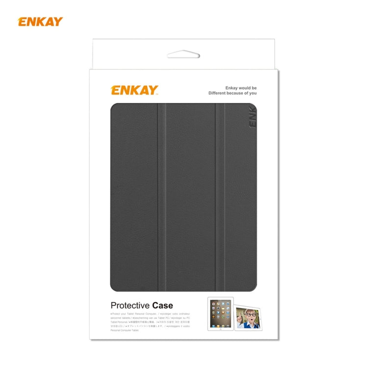 ENKAY PU Leather + Plastic Case with Three-folding Holder for Huawei MatePad T8 / Honor Tablet X7, For Huawei MatePad T8