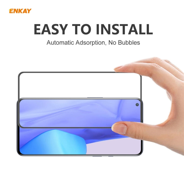 5 PCS ENKAY Hat-Prince Anti-drop Full Glue Tempered Glass Full Screen Film Anti-fall Protector, For OnePlus 9, For OnePlus 9R