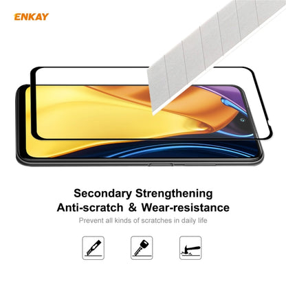 2 PCS ENKAY Hat-Prince Full Glue 0.26mm 9H 2.5D Tempered Glass Full Coverage Film, For Xiaomi Poco M3 Pro / Redmi Note 10 5G(2pcs)