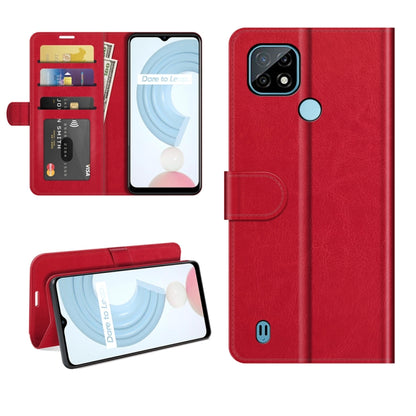 For OPPO Realme C21 R64 Texture Single Horizontal Flip Protective Case with Holder & Card Slots & Wallet & Photo Frame, For OPPO Realme C21