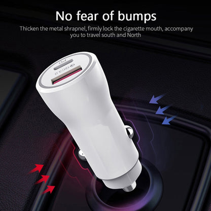 P21 Portable PD 20W + QC 3.0 18W Dual Ports Fast Car Charger, P21 Car Charger